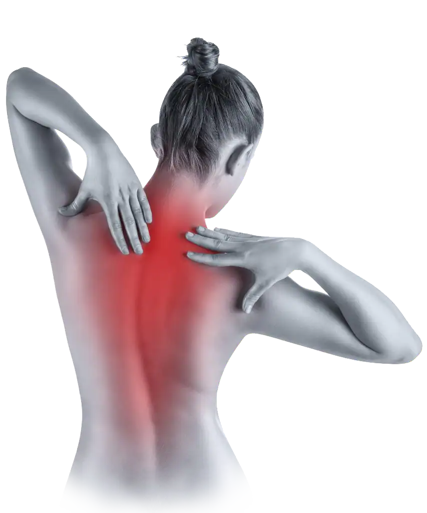 Illustration showing common areas of body pain